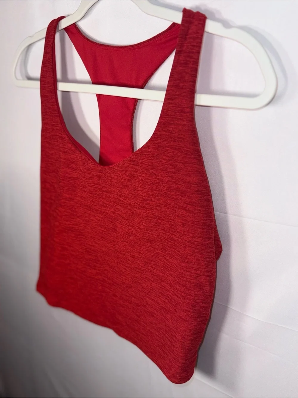 Fabletic Women Red Racerback Athletic Active Sports Bra Size Medium